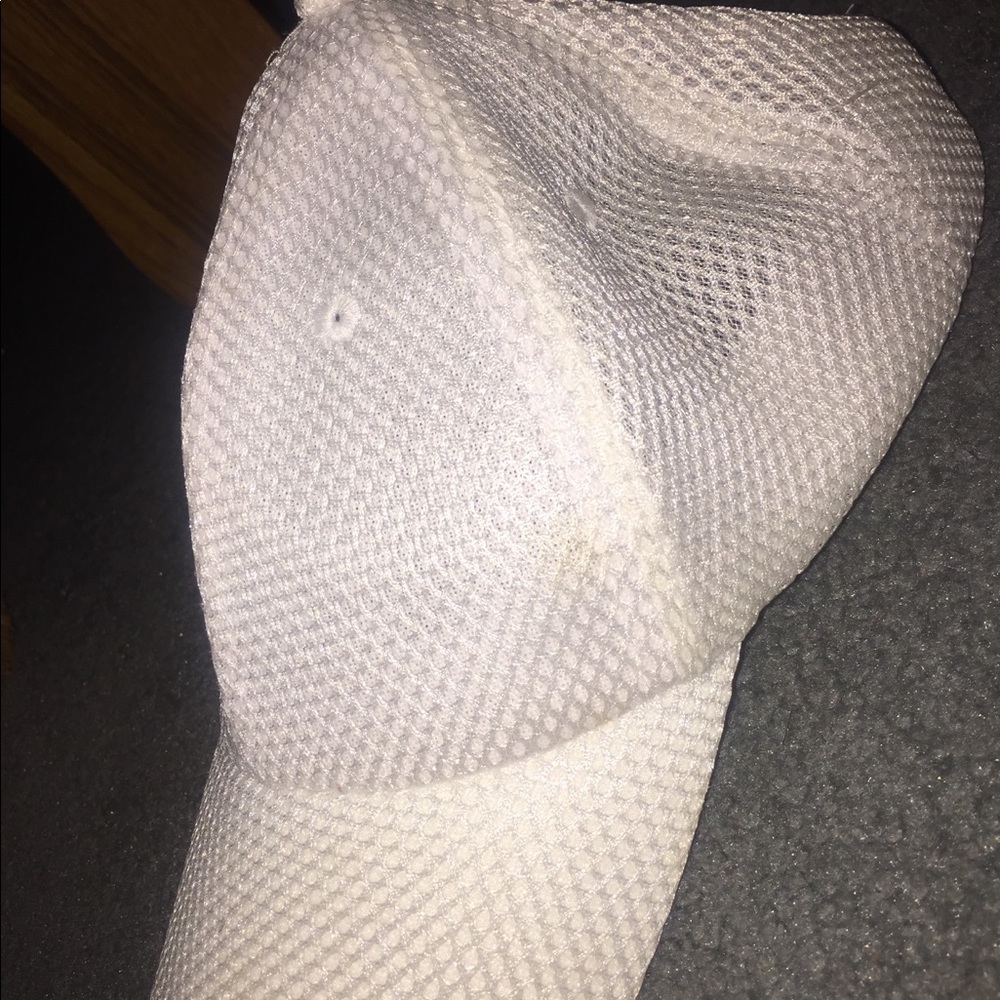 White tennis material hat